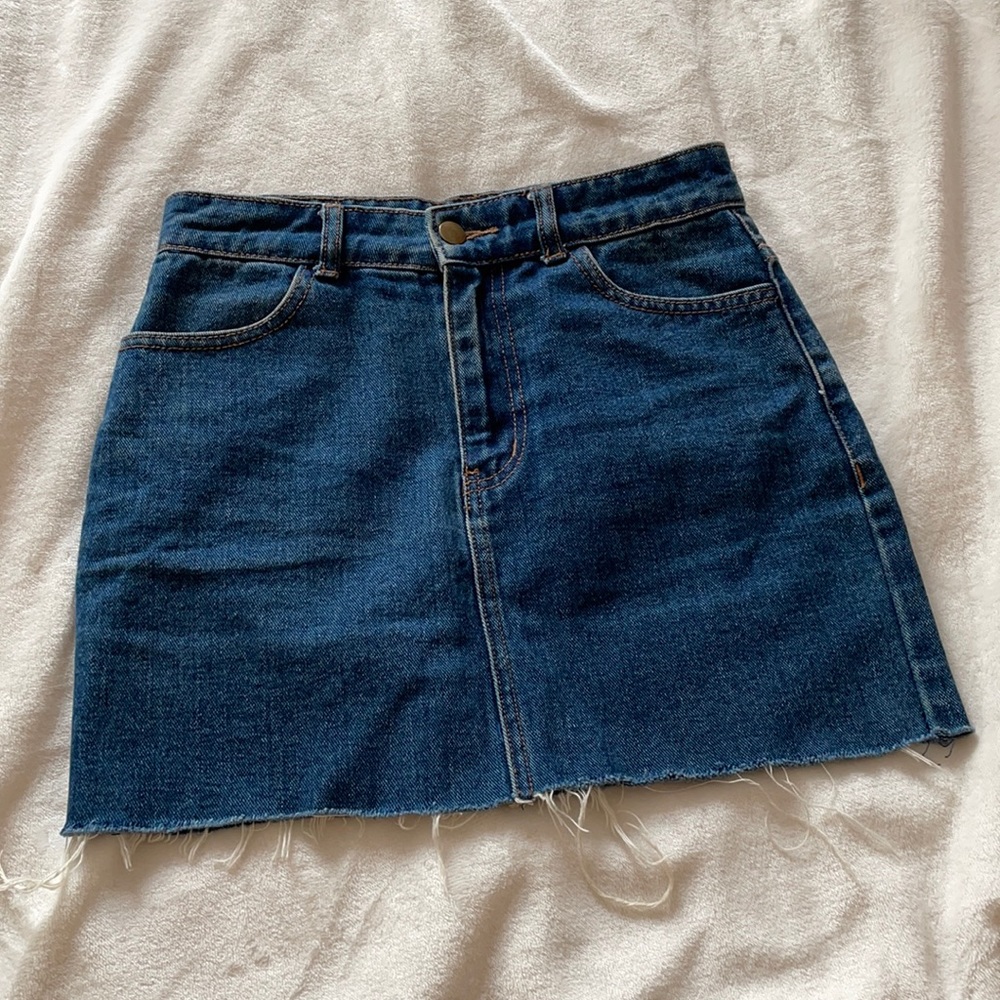 Forever 21 blue denim mini skirt S size